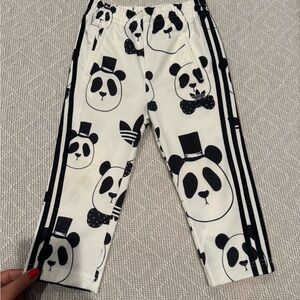 Mini Rodini x Adidas Black & White Panda Track Pants
